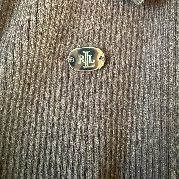 Lauren Ralph Lauren Brown Ribbed Turtleneck Sweater XS - Picture 4 of 7